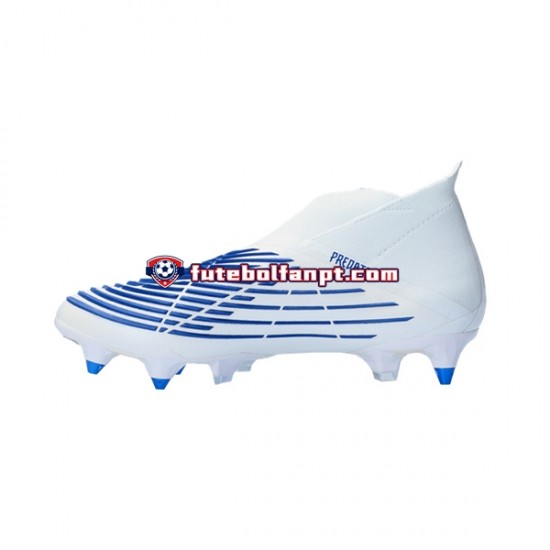 Azul Branco Adidas Predator EDGE SG Diamond Edge Chuteiras de futebol