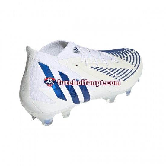 Azul Branco Adidas Predator EDGE.1 FG Diamond Edge Chuteiras de futebol