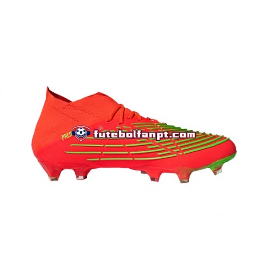 Vermelho Verde Adidas Predator EDGE.1 FG Game Data Chuteiras de futebol