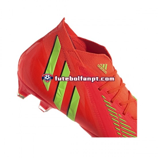 Vermelho Verde Adidas Predator EDGE.1 FG Game Data Chuteiras de futebol