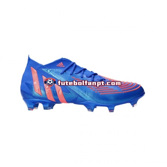 Vermelho Azul Adidas Predator EDGE.1 FG Sapphire Edge Chuteiras de futebol