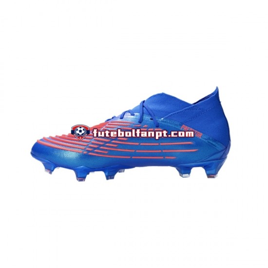 Vermelho Azul Adidas Predator EDGE.1 FG Sapphire Edge Chuteiras de futebol