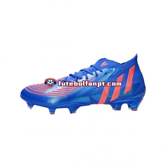 Vermelho Azul Adidas Predator EDGE.1 FG Sapphire Edge Chuteiras de futebol