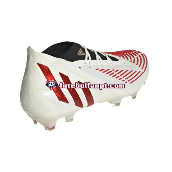 Vermelho Ouro Branco Adidas Predator EDGE.1 FG Showdown Chuteiras de futebol