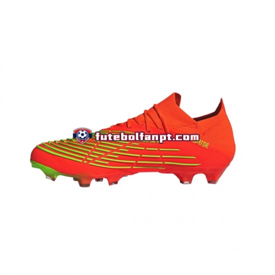 Vermelho Verde Adidas Predator EDGE.1 L AG Game Data Chuteiras de futebol