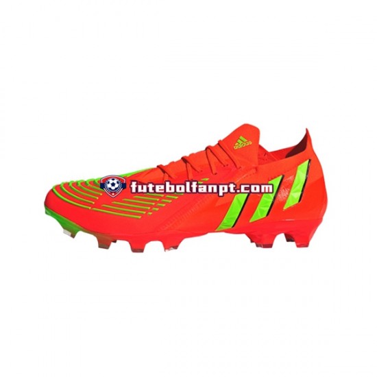 Vermelho Verde Adidas Predator EDGE.1 L AG Game Data Chuteiras de futebol