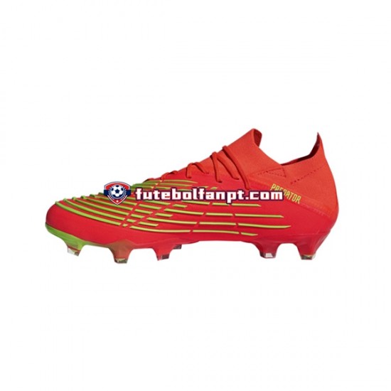 Vermelho Verde Adidas Predator EDGE.1 L FG Game Data Chuteiras de futebol