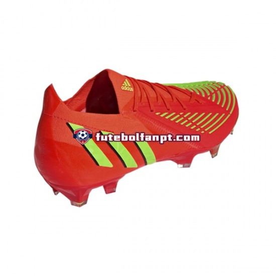 Vermelho Verde Adidas Predator EDGE.1 L FG Game Data Chuteiras de futebol