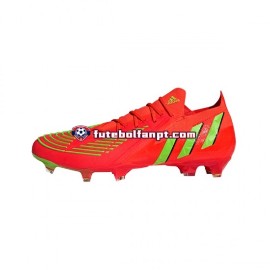 Vermelho Verde Adidas Predator EDGE.1 L FG Game Data Chuteiras de futebol