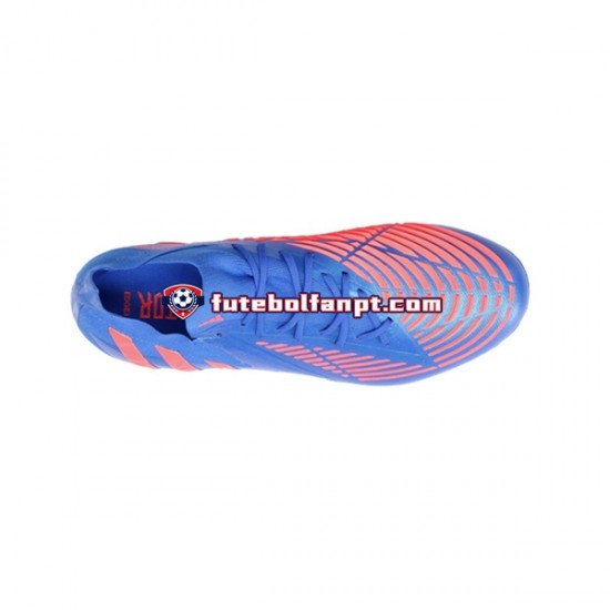 Vermelho Azul Adidas Predator EDGE.1 L FG Sapphire Edge Chuteiras de futebol