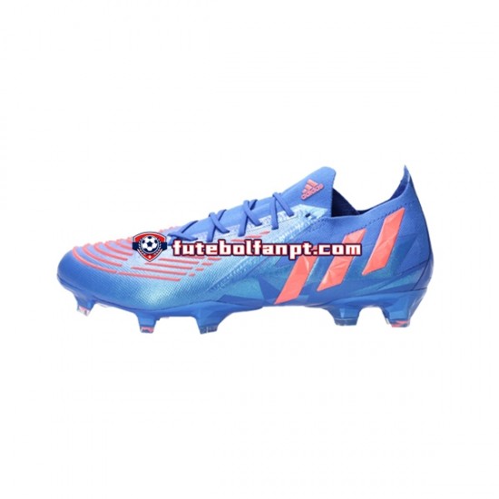 Vermelho Azul Adidas Predator EDGE.1 L FG Sapphire Edge Chuteiras de futebol