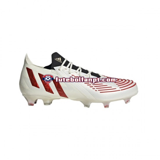 Vermelho Ouro Branco Adidas Predator EDGE.1 L FG Showdown Chuteiras de futebol