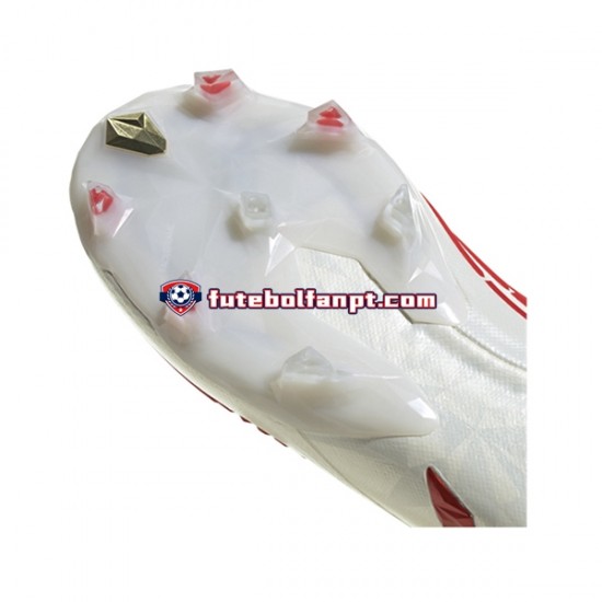 Vermelho Ouro Branco Adidas Predator EDGE.1 L FG Showdown Chuteiras de futebol