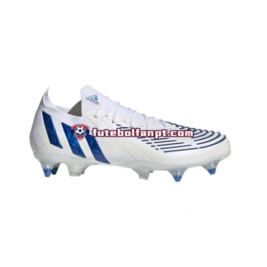 Azul Branco Adidas Predator EDGE.1 L SG Diamond Edge Chuteiras de futebol