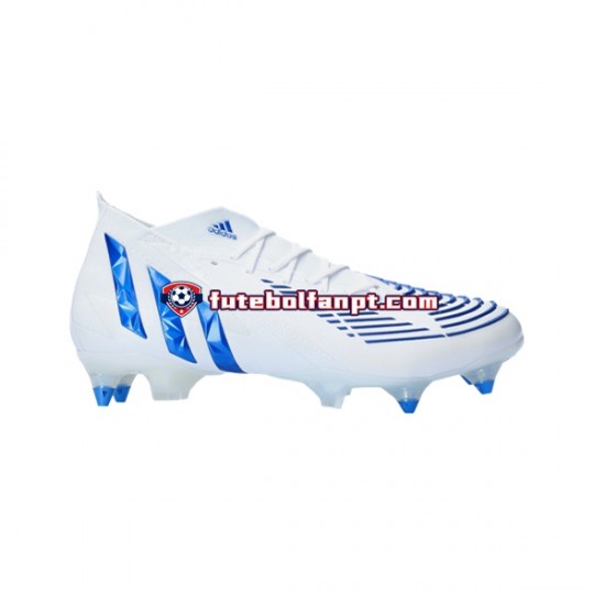 Azul Branco Adidas Predator EDGE.1 SG Diamond Edge Chuteiras de futebol