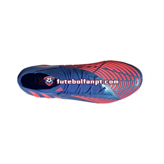 Vermelho Azul Adidas Predator EDGE.1 SG Sapphire Edge Chuteiras de futebol