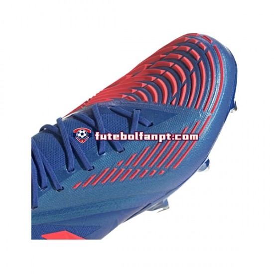 Vermelho Azul Adidas Predator EDGE.1 SG Sapphire Edge Chuteiras de futebol