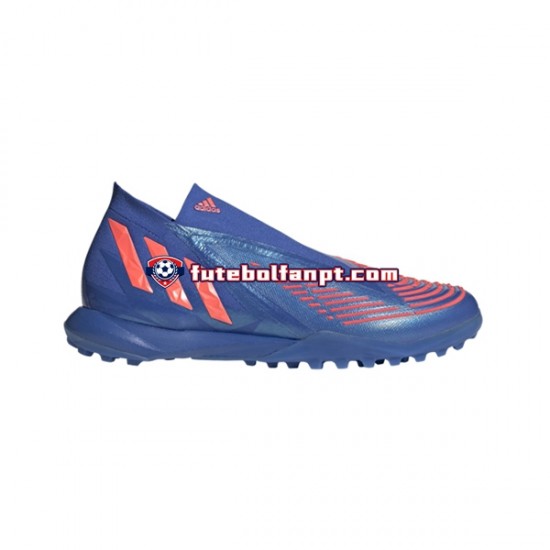 Vermelho Azul Adidas Predator EDGE.1 TF Sapphire Edge Chuteiras de futebol