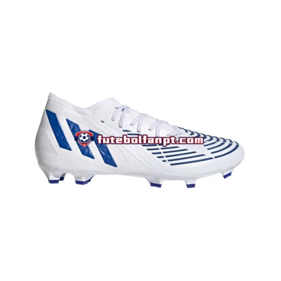 Azul Branco Adidas Predator EDGE.2 FG Diamond Edge Chuteiras de futebol