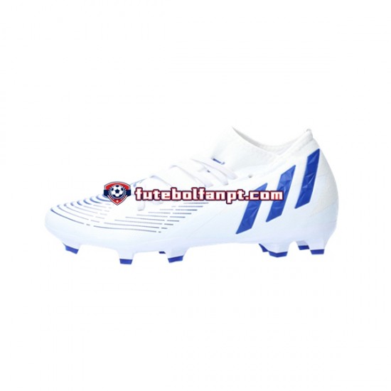 Azul Branco Adidas Predator EDGE.3 FG Diamond Edge Chuteiras de futebol