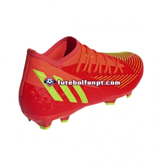 Vermelho Verde Adidas Predator EDGE.3 FG Game Data Chuteiras de futebol