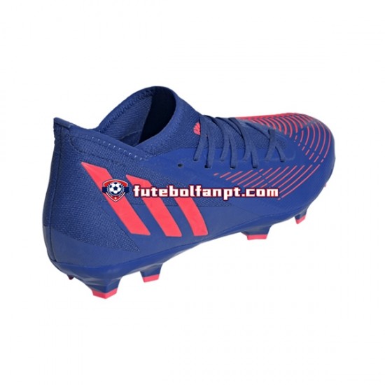 Vermelho Azul Adidas Predator EDGE.3 FG Sapphire Edge Chuteiras de futebol