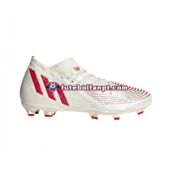 Vermelho Ouro Branco Adidas Predator EDGE.3 FG Showdown Chuteiras de futebol