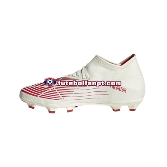 Vermelho Ouro Branco Adidas Predator EDGE.3 FG Showdown Chuteiras de futebol