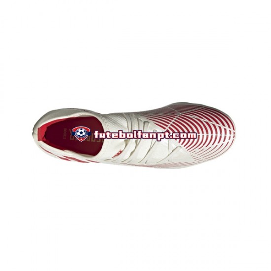 Vermelho Ouro Branco Adidas Predator EDGE.3 FG Showdown Chuteiras de futebol