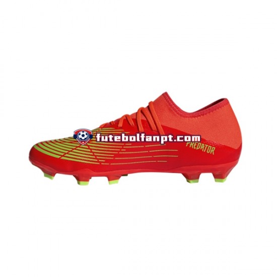 Vermelho Verde Adidas Predator EDGE.3 L FG Game Data Chuteiras de futebol