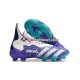 Roxo Branco Adidas Predator FREAK FG Chuteiras de futebol