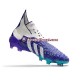 Roxo Branco Adidas Predator FREAK FG Chuteiras de futebol