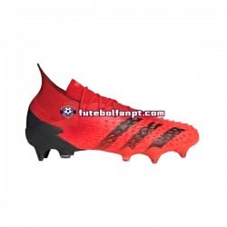 Vermelho Preto Adidas Predator FREAK.1 SG Meteorite Chuteiras de futebol