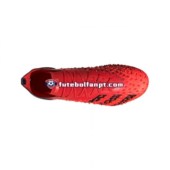 Vermelho Preto Adidas Predator FREAK.1 SG Meteorite Chuteiras de futebol