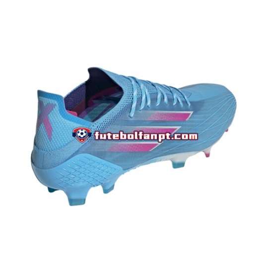 Rosa Azul Branco Adidas X SPEEDFLOW.1 FG Sapphire Edge Chuteiras de futebol