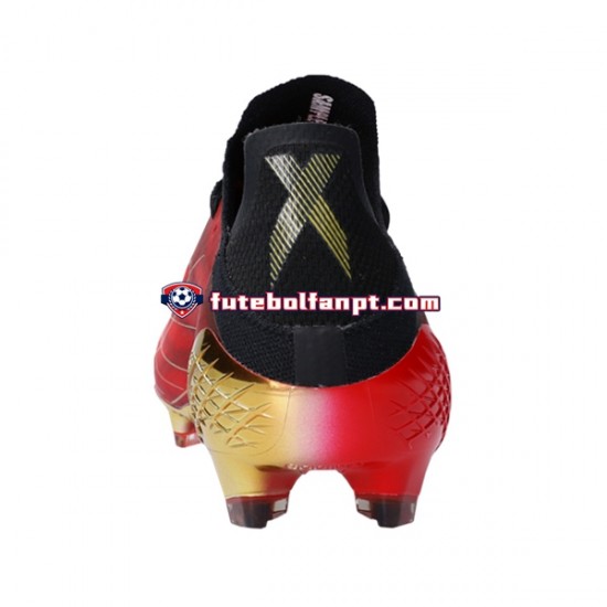 Vermelho Ouro Preto Adidas X SPEEDFLOW.1 FG Showdown Chuteiras de futebol