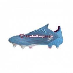 Rosa Azul Branco Adidas X SPEEDFLOW.1 SG Sapphire Edge Chuteiras de futebol