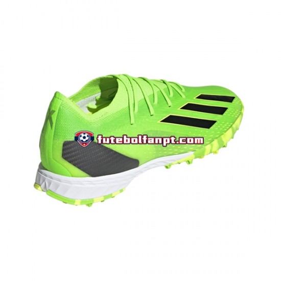 Verde Preto Adidas X Speedportal.1 TF Game Data Chuteiras de futebol