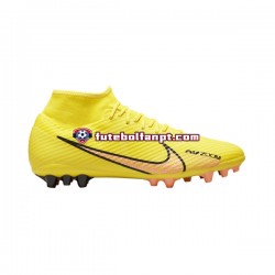 Rosa Amarelo Nike Air Zoom Mercurial Superfly IX Academy AG AG Lucent Chuteiras de futebol