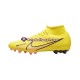 Rosa Amarelo Nike Air Zoom Mercurial Superfly IX Academy AG AG Lucent Chuteiras de futebol