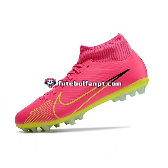 Rosa Verde Nike Air Zoom Mercurial Superfly IX Academy AG Chuteiras de futebol