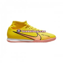 Rosa Amarelo Nike Air Zoom Mercurial Superfly IX Academy IC Halle Lucent Chuteiras de futebol