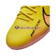 Rosa Amarelo Nike Air Zoom Mercurial Superfly IX Academy IC Halle Lucent Chuteiras de futebol