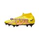 Rosa Amarelo Nike Air Zoom Mercurial Superfly IX Academy SG Pro Lucent AC Chuteiras de futebol