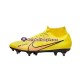 Rosa Amarelo Nike Air Zoom Mercurial Superfly IX Academy SG Pro Lucent AC Chuteiras de futebol