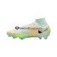 Azul Verde Nike Air Zoom Mercurial Superfly IX Bonded Elite FG Chuteiras de futebol