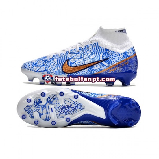 Azul Nike Air Zoom Mercurial Superfly IX Elite AG Chuteiras de futebol