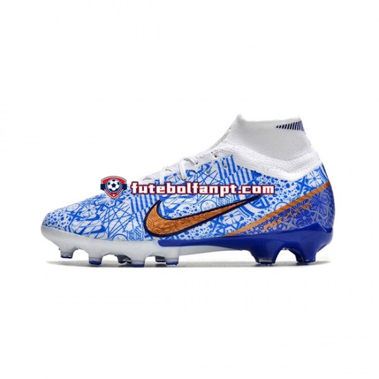 Azul Nike Air Zoom Mercurial Superfly IX Elite AG Chuteiras de futebol