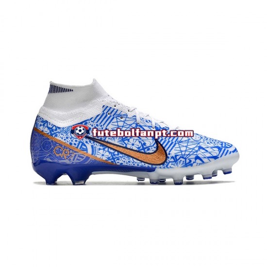 Azul Nike Air Zoom Mercurial Superfly IX Elite AG Chuteiras de futebol