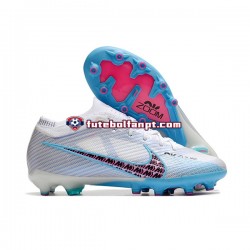 Azul Branco Nike Air Zoom Mercurial Superfly IX Elite AG Chuteiras de futebol